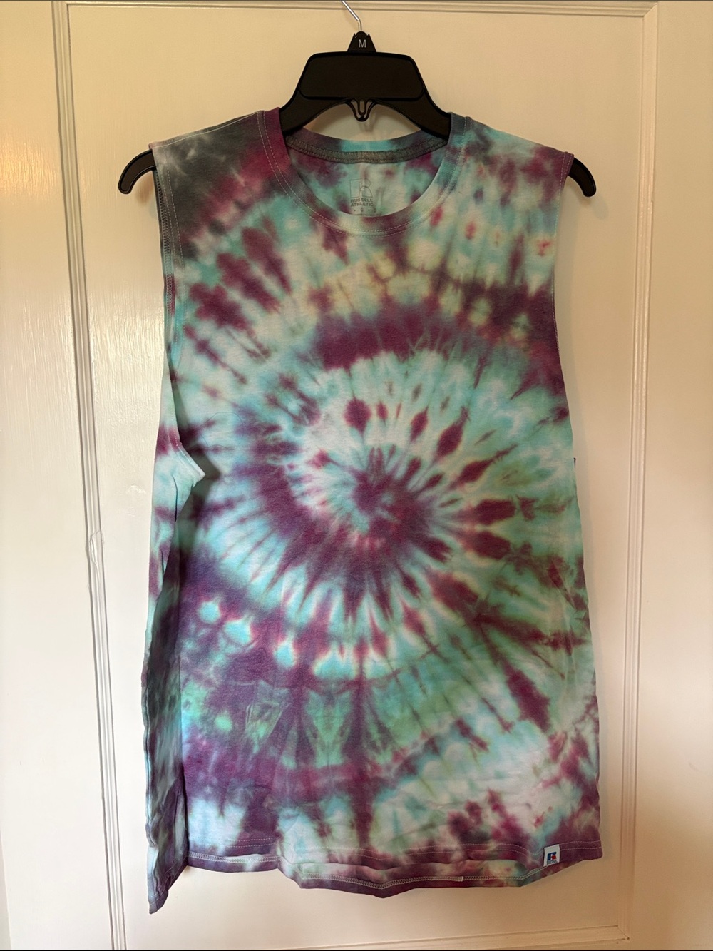 Russell Athletic Tie-Dye Tank in Teal & Purple